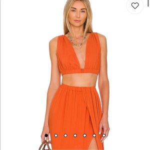 House of Harlow 1960 Corfu Top in Rust- XXS